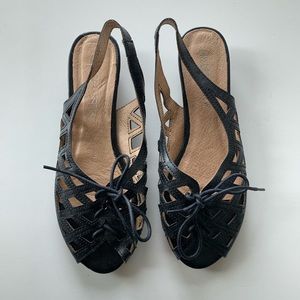Chelsea Crew black slingback flat sandal